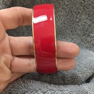 Vintage red and gold enamel bangle